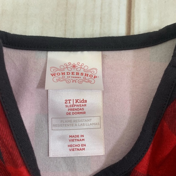 Wondershop Red Black Check Night Gown Size 2T - Picture 2 of 3